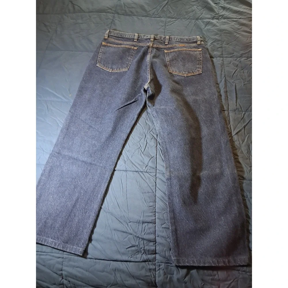 Rustler Jeans Mens 38x29‎ Blue Denim Straight Fit 100% Cotton Classic Pants